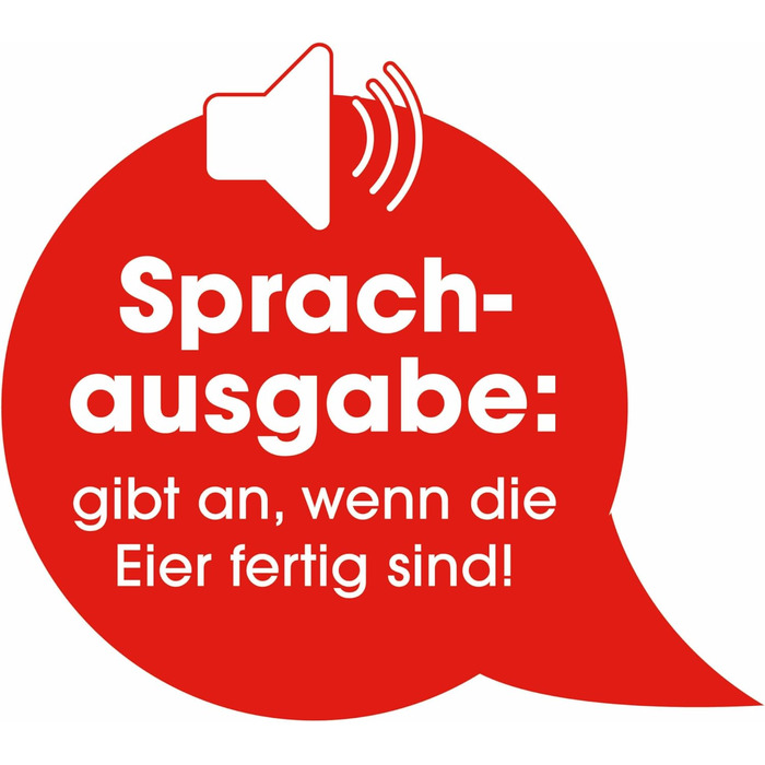 Електричний яйцеварка Gourmetmaxx на 6 яєць зі звуковим сповіщенням | Яйцеварка з функцією діркопроколювача, мірним стаканом та голосовим оповіщенням | 3 ступені нагріву для ідеально зварених яєць | Легке очищення та зручне використання