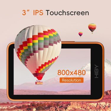 HiBy R1 HiFi MP3-плеєр з Bluetooth 5.1, Hi-Res Audio, DSD256, сенсорний екран 7,6 см, 32 ГБ, навушники Yves, підтримка Tidal/Qobuz, налаштування MSEB