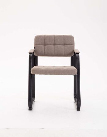 Крісло для відвідувачів Canada B з підлокітниками та м'яким сидінням, металевий каркас, колір: тауп