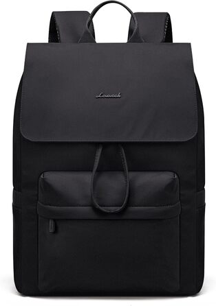 LOVEVOOK Рюкзак для жінок, 15.6 дюймів, рюкзак для школи, підлітки, водонепроникний, дівчатка, легкий, з відділенням для ноутбука, для подорожей, роботи, університету, повсякденного використання (17.3 дюйма, Чорний)