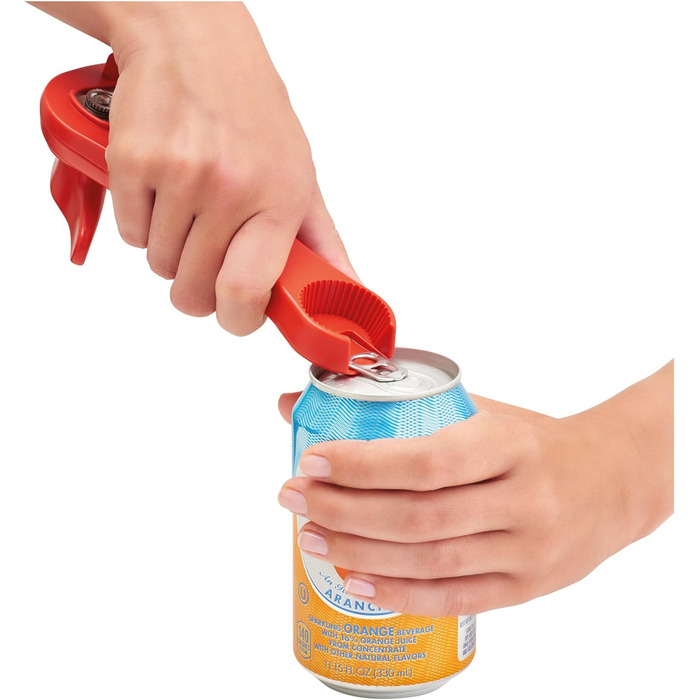 Відкривачка для консерв Kuhn Rikon 5-в-1, чорна: банки, пляшки, кришки, автоматичне захоплення краю, 18 x 9.5 x 6.3 см