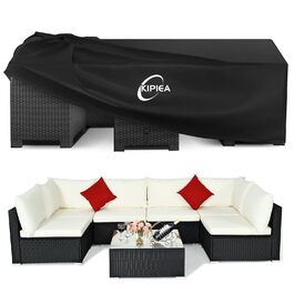 Водонепроникний чохол для садово-патіо меблів Kipiea, 242x162x100 см, 420D Oxford, захист від УФ-променів, зимовий