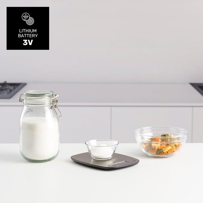 Кухонні ваги Taurus Easy Inox з цифровим дисплеєм, 5 кг, функція тарування, сріблясті, 15x20 см