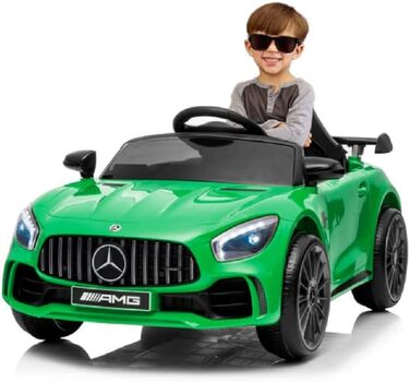 Дитячий електромобіль ATAA Mercedes GTR Mini з акумулятором 12V, зелений