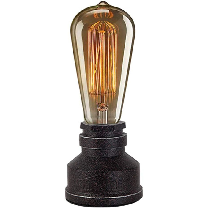 Настільна лампа XIHOME Vintage Steampunk, іржава, розетка E26, LED Edison, висота 3,5 дюйма