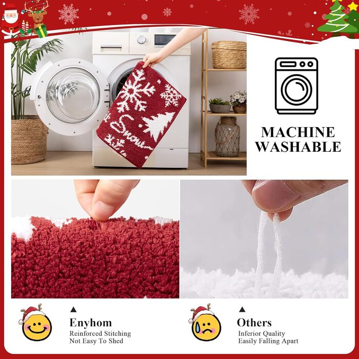 Набір килимків для ванної кімнати Badteppich Set: душовий килимок, килимок перед унітазом, килимок для ванної, м'який, високий ворс, 45x65 см + 50x120 см + 50x60 см, з малюнком 