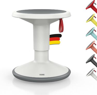 Ергономічний пуф Interstuhl UPis1 зі знімним ефектом гойдання, регульована висота, неслизьке дно та захист від перекидання - офісний пуф