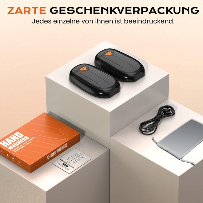 Електричний нагрівач для рук, 2 шт., 5200 mAh, USB, 3 режими нагріву, до 50°C, для активного відпочинку, кемпінгу, полювання