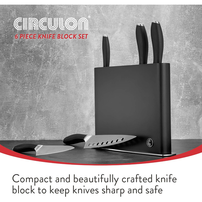 Набір ножів Circulon Messer-Set 6 предметів з підставкою, нержавіюча сталь