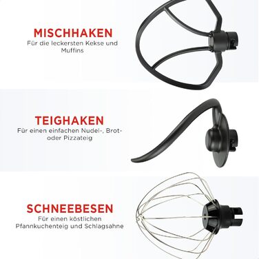 Кухонний комбайн Classic Kitchen Chef - міксер, робот-кухар 4.5 л, 1300 Вт (чорний)