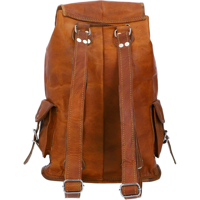 Шкіряний рюкзак Gusti Leather ''Bobbie 15 Сумка через плече Unisex M5B, середній коричневий, 13 дюймів