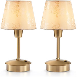 Настільна лампа бездротова, 2 шт., торгова марка Champagner, з акумулятором 5200mAh, сенсорне регулювання, для їдальні, вітальні, спальні, бару, ресторану