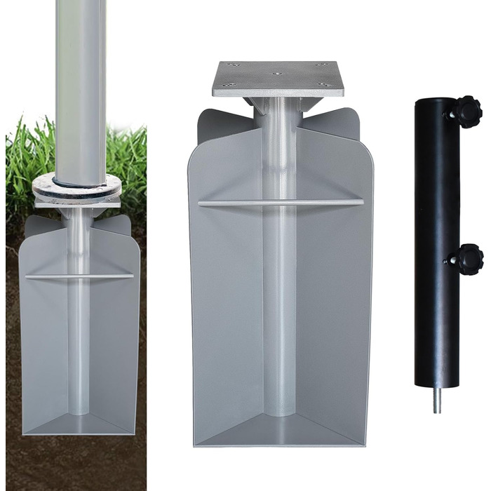 Підставка для парасольки EliteShade, сталева, до 63,5 кг, для ринку, тераси, вулиці, міцна, з мішком для піску (пісок не входить до комплекту), червоно-коричнева