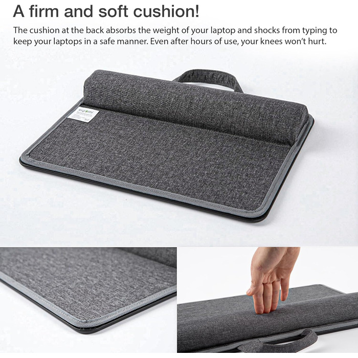 Підставка для ноутбука на коліна, подушка-стільниця для дому, офісу, ліжка/дивану/софи, для ноутбуків до 17 дюймів, планшетів, 30.5 x 57 x 4.5 см, (Mittel – PU)