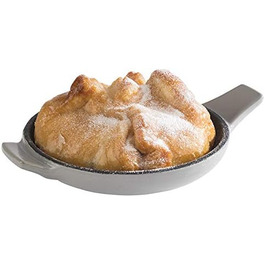 Сервірувальна сковорода Чавун - Міні чавунна сковорода, Ø 10 см, висота 2 см, можна складати, безпечна для духовки, сіра/чорна