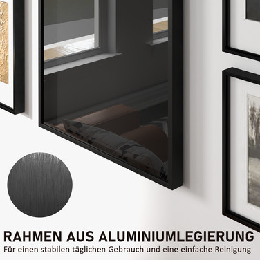 Вітрина для трикотажу HOMCOM - зручна стійка для одягу з алюмінієвою рамою та захисною акриловою передньою панеллю, що не вигоряє на сонці. Чорного кольору.