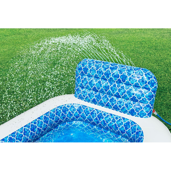 Басейн Bestway Family Waterfall Oasis з водяним розпилювачем, 229x152x96 см, синій
