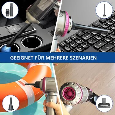 Акумуляторний ручний пилосос 3 в 1 для авто та дому, потужність 18000Па, 3 режими швидкості, 200 000 об/хв, бездротовий міні-пилосос для диванів, кухні, офісу та шерсті тварин