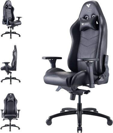 Ергономічне ігрове крісло з PU шкіри, макс. 150 кг (Onyx Black), 4Gaming Argon 2023 -