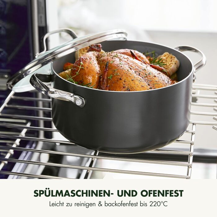 Сковорода GreenPan Valencia Pro з антипригарним покриттям Harteloxierte Gesunde Keramik, 20 см та 26 см, без PFAS, з нержавіючою ручкою, для індукційних плит, можна мити в посудомийній машині та використовувати в духовці, сіра