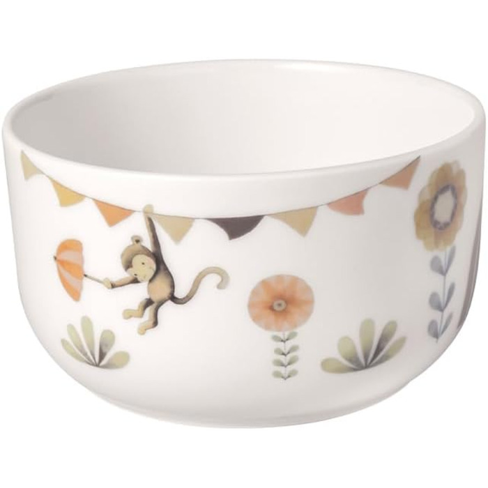 Дитячий посудовий набір Villeroy & Boch Boho Kids 'Roar like a lion' (7 предметів), з нержавіючою сталею, зорієнтований на дітей, з мотивом лева та мавпи, преміум-посуд, безпечний для миття в посудомийній машині та мікрохвильовій печі