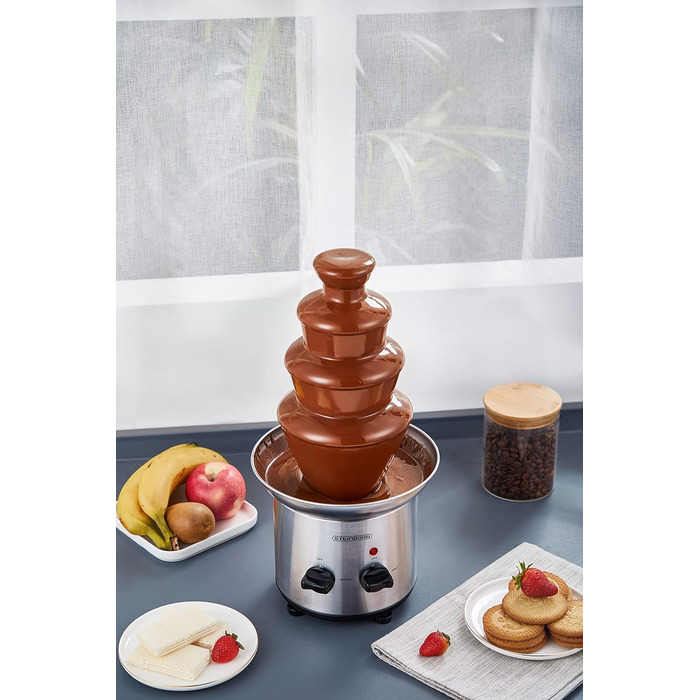 Шоколадний фонтан | 170 Вт | 1.25 кг | Якісний нержавіюча сталь | 4-рівневий | Термостійкий | Для дому та заходів
