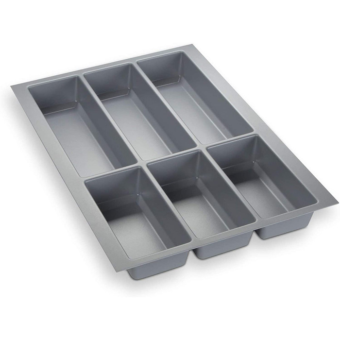 Універсальна вставка для столових приладів сріблясто-сірий ящик для столових приладів для ящика 60 (473,5 x 526 мм) (ширина 326 мм (для корпусу 40))