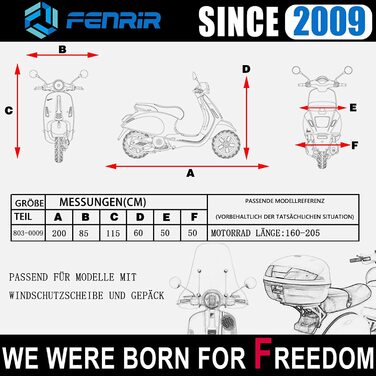 Фенрір 230 см 420D чохол для мотоцикла Чохли для мотоциклів чохол для мотоцикла Відкритий водонепроникний зимостійкий брезент для мотоцикла чохол для мотоцикла лакофарбовий термостійкий (верхнє виконання коробки для пригод) (205x85x115 см скутер)