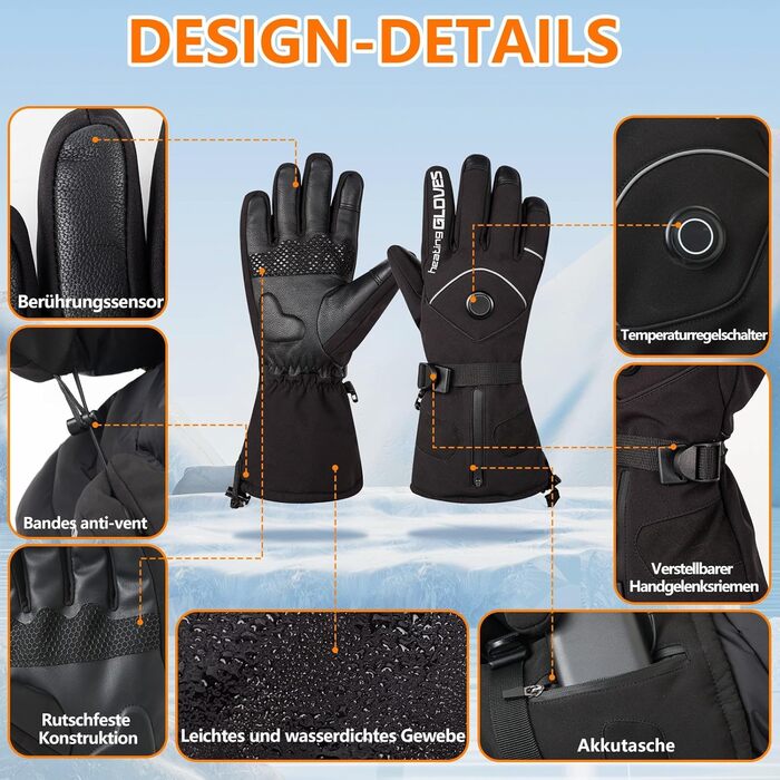 Грілки для рук Mincoo з акумулятором 5V 6000mAh, водонепроникні, 3 режими нагріву, Type-C зарядка (для жінок та чоловіків)