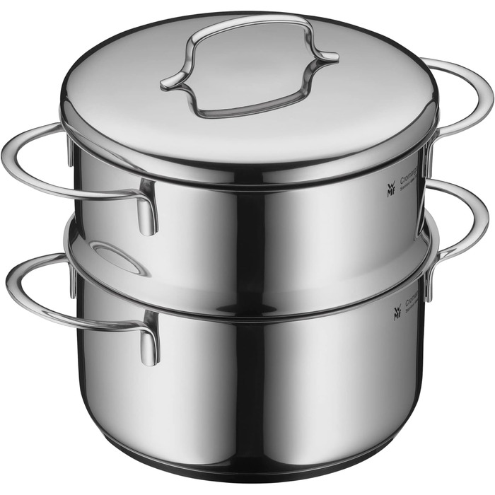 Пароварка WMF Mini з металевим кришкою, 16 см, 1,5 л, Cromargan® нержавіюча сталь, для індукційних плит, компактна, ідеальна для невеликих порцій та одноосібних домогосподарств