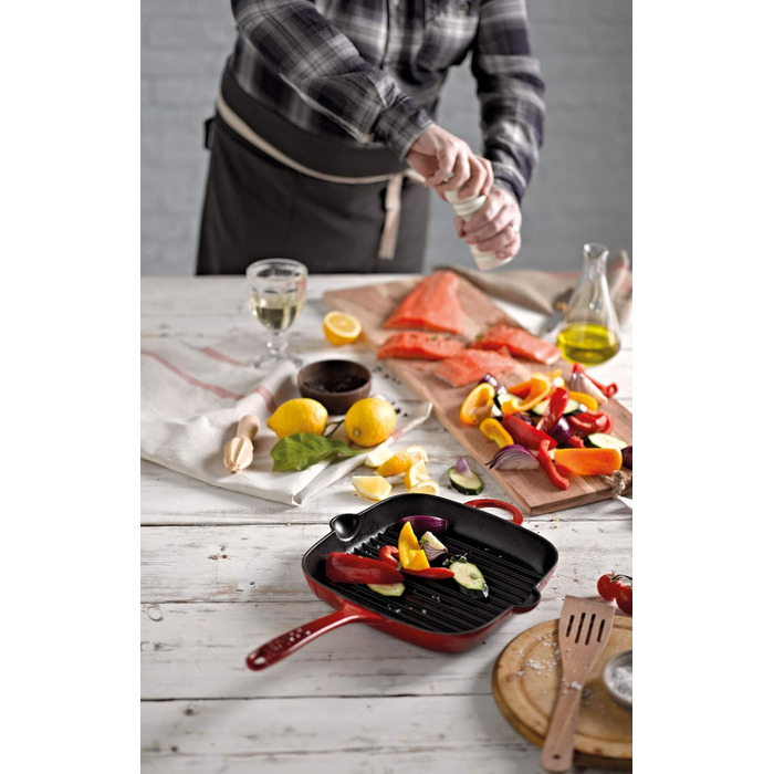 Сковорода-гриль Denby Halo 25 см, чавун, рубіново-червоний (25 см)