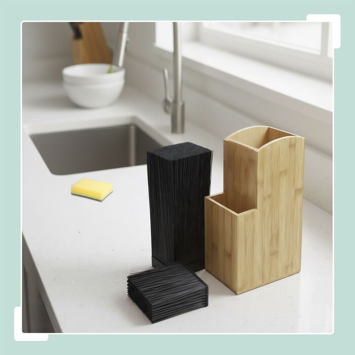 Блок для ножів Relaxdays з бамбука, 2 ящики