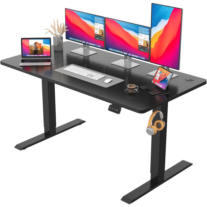 Регульований стіл JUMMICO Standing Desk: електричний, з пам'яттю, білий (160 x 70 см)