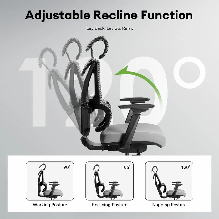 MUSSO V900 Structure Master: Ергономічне крісло для офісу та дому з регульованою спинкою, підтримкою попереку, 4D підлокітниками та підголівником, сітчаста спинка. Без підніжки.