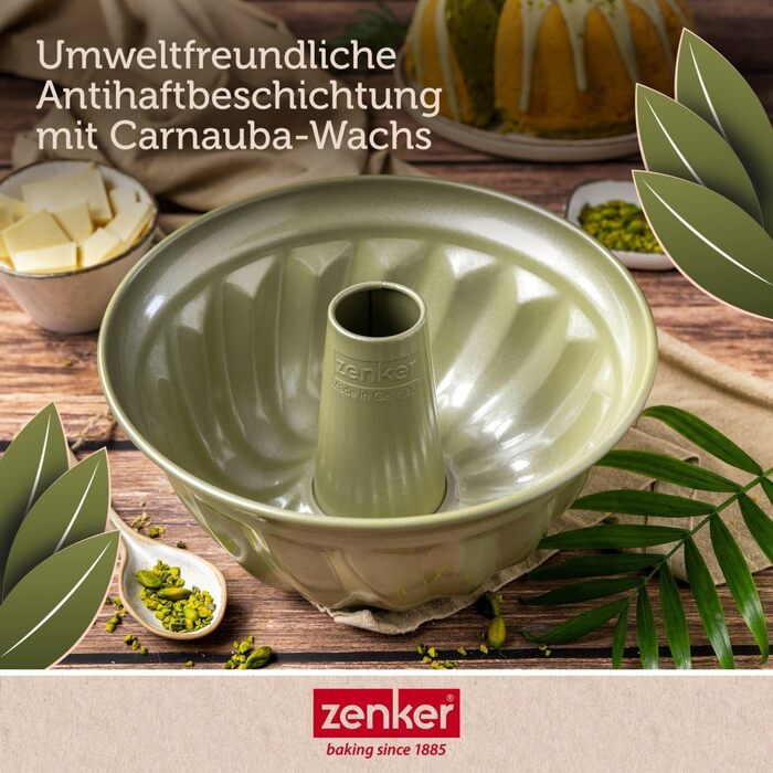 Форма для кексів Zenker Green Vision 30 см – преміум з нержавіючої сталі з антипригарним покриттям (Made in Germany)