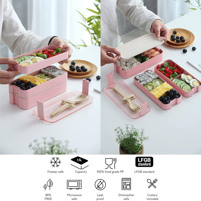 Ланчбокс Bento Box (Великобританія) контейнер для їжі, 4 відділення