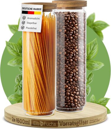 Набір скляних банок для зберігання з кришкою (300, 500, 700, 1000 мл) | Герметичні та захищені від молі | Для спецій та продуктів харчування