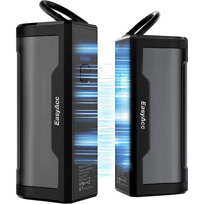 EasyAcc Портативний акумуляторний гріти руки чорного кольору - великий (сірий)