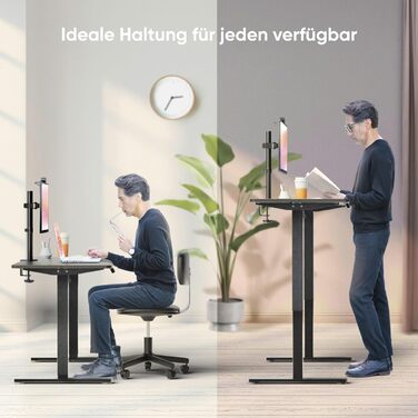 Електричний регульований стіл-рама ONKRON Wdt221e-b, чорний, для стільниць 120-170 см, до 70 кг