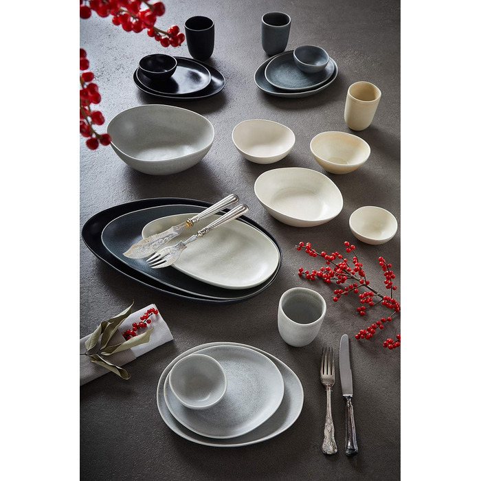 Серія PIETRA, Набір посуду, Набір тарілок для набору тарілок 27 x 20 x 3 см (4 шт., 4 чаші), 22139