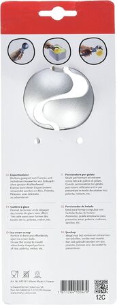 Ложка для морозива Moha, литий під тиском алюміній, срібло, 0,6 x 19 x 10 см