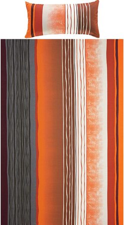 Найкраща постільна білизна REDBEST, комплект постільної білизни наволочка з одного Джерсі, регульована по температурі, без бретелей, на блискавці (155x200 см (80x80 см), коричнево-коричневого кольору)