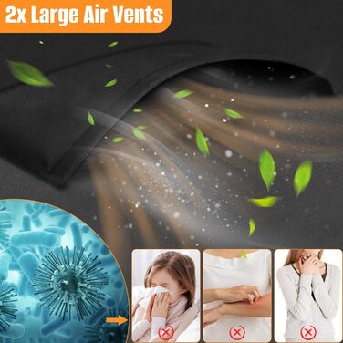 Чохол для садово-патіо меблів Kovshuiwe, вологостійкий, захист від сонця та вітру, 420D, 140x90x74 см