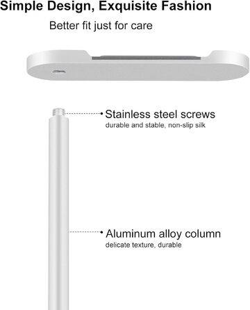 Підставка для навушників з алюмінію, тримач для гарнітури з міцною металевою основою для столу, сумісна з більшістю навушників (Рожеве золото) (Срібло)