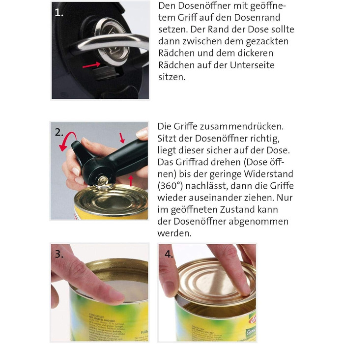 Відкривачка для банок Westmark з плоскогубцями та важелем, 17.5 см, нержавіюча сталь/пластик, чорна