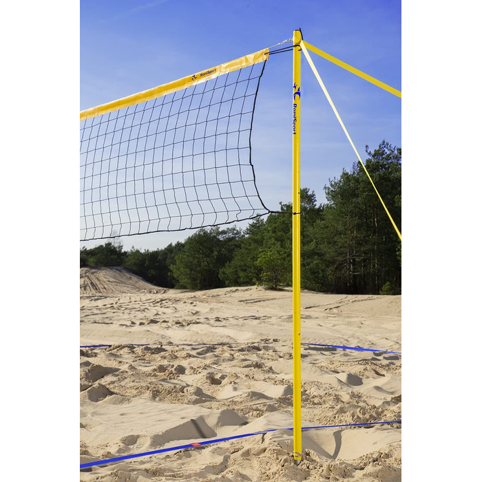 Ромі спортивний Пляжний волейбол повна сітка сталевий стовп дорожня розмітка, 8,5 м, 9,5 м для відпочинку в саду або на пляжі 8,5 м