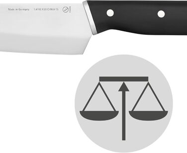 Набір ножів WMF Kineo з бруском для ножів, 6 предметів, Made in Germany, бамбуковий брусок, Performance Cut, нержавіюча сталь