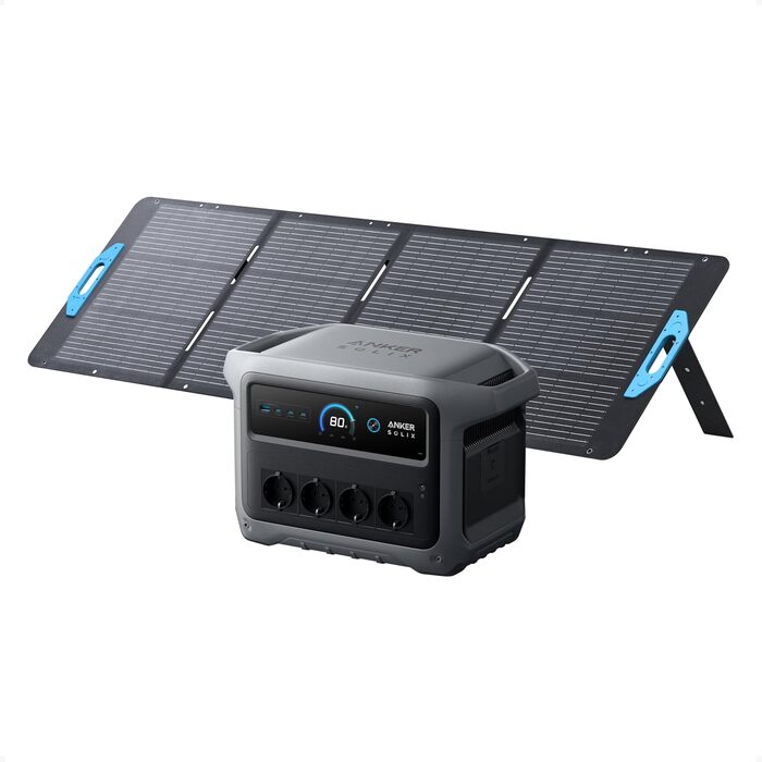Anker SOLIX C1000 Gen 2: Портативна сонячна електростанція з панеллю 200W, 2000W (3000W пік), 1024Wh LiFePO₄, для резервного живлення