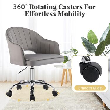 Крісло для офісу Fiximaster Homeoffice: регульоване, з тканини, ергономічне, до 113 кг, сіре