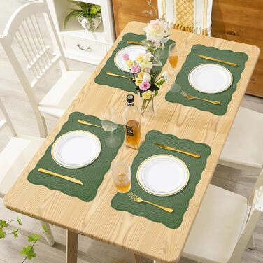 Набори підставки під тарілки MABOZOO, 6 шт., бавовна, для кухні та столу (оливковий, 1)